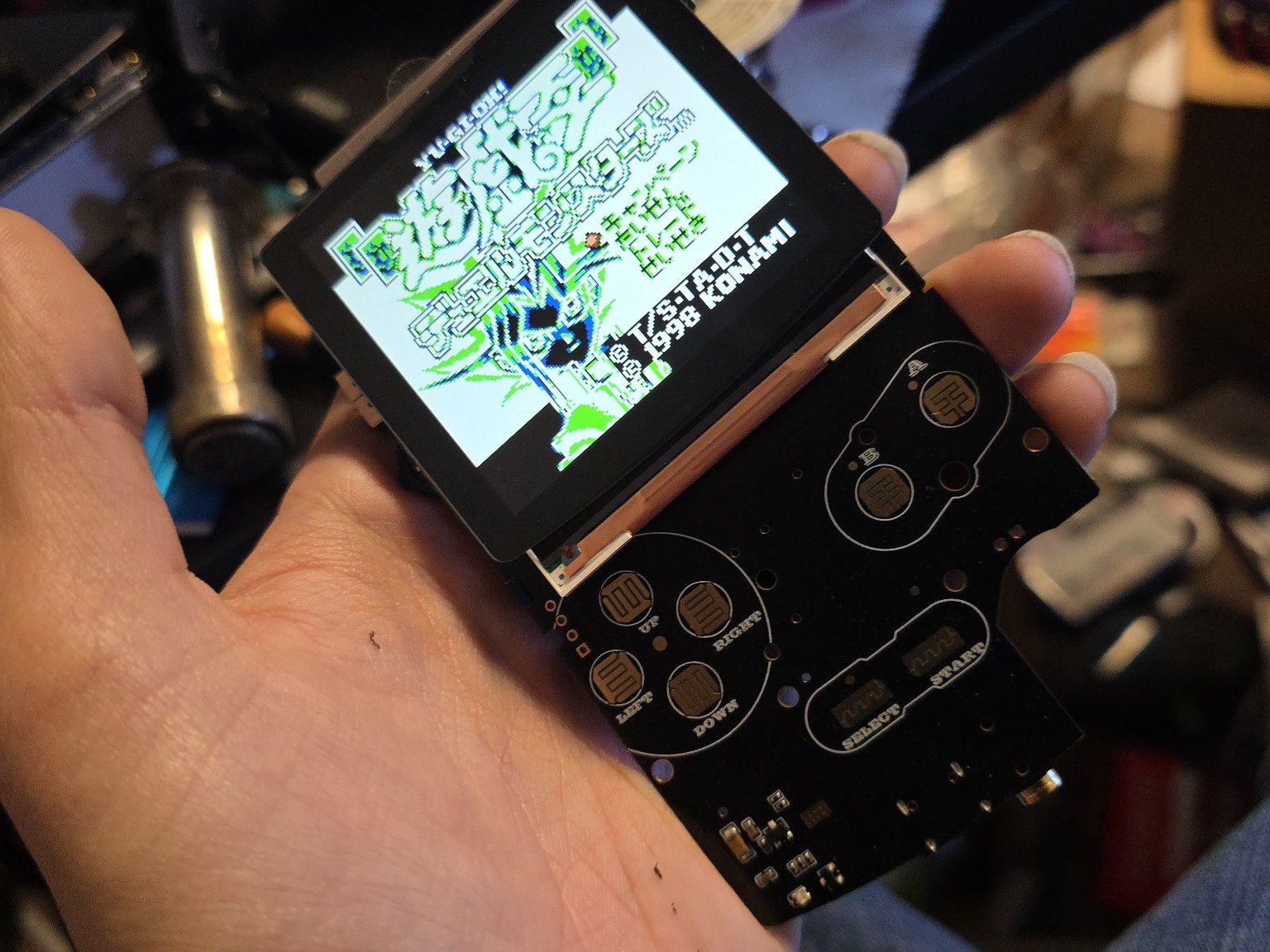 Circuit-board repair in progress