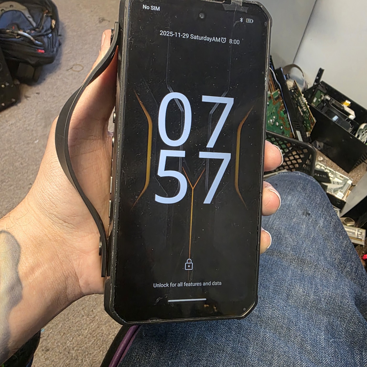 Phone undergoing hardware repair